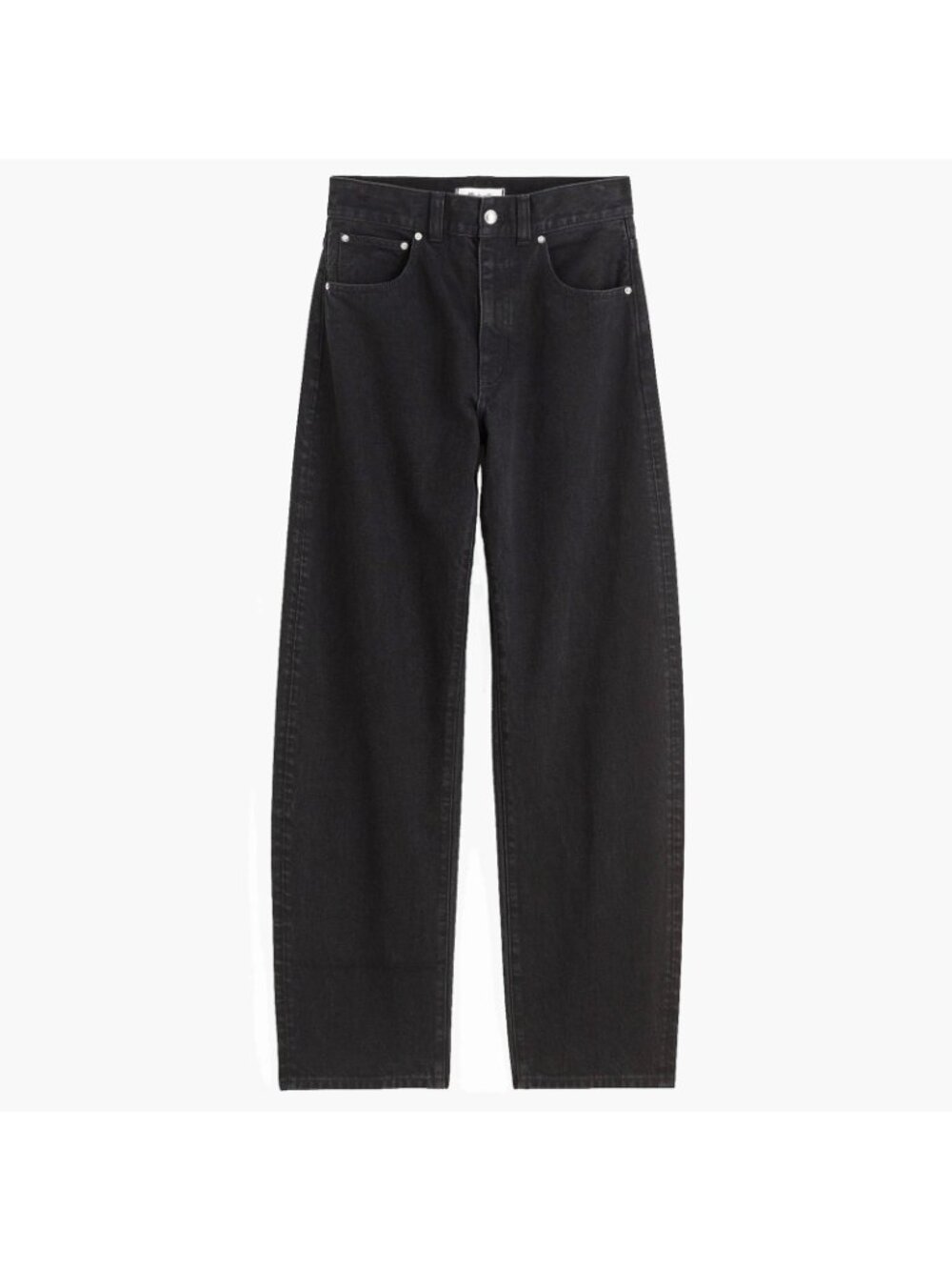 Madewell The Balloon Jean Barrel Leg High Rise in Black Frost Size 28 X 29.5 NWT - Picture 4 of 7